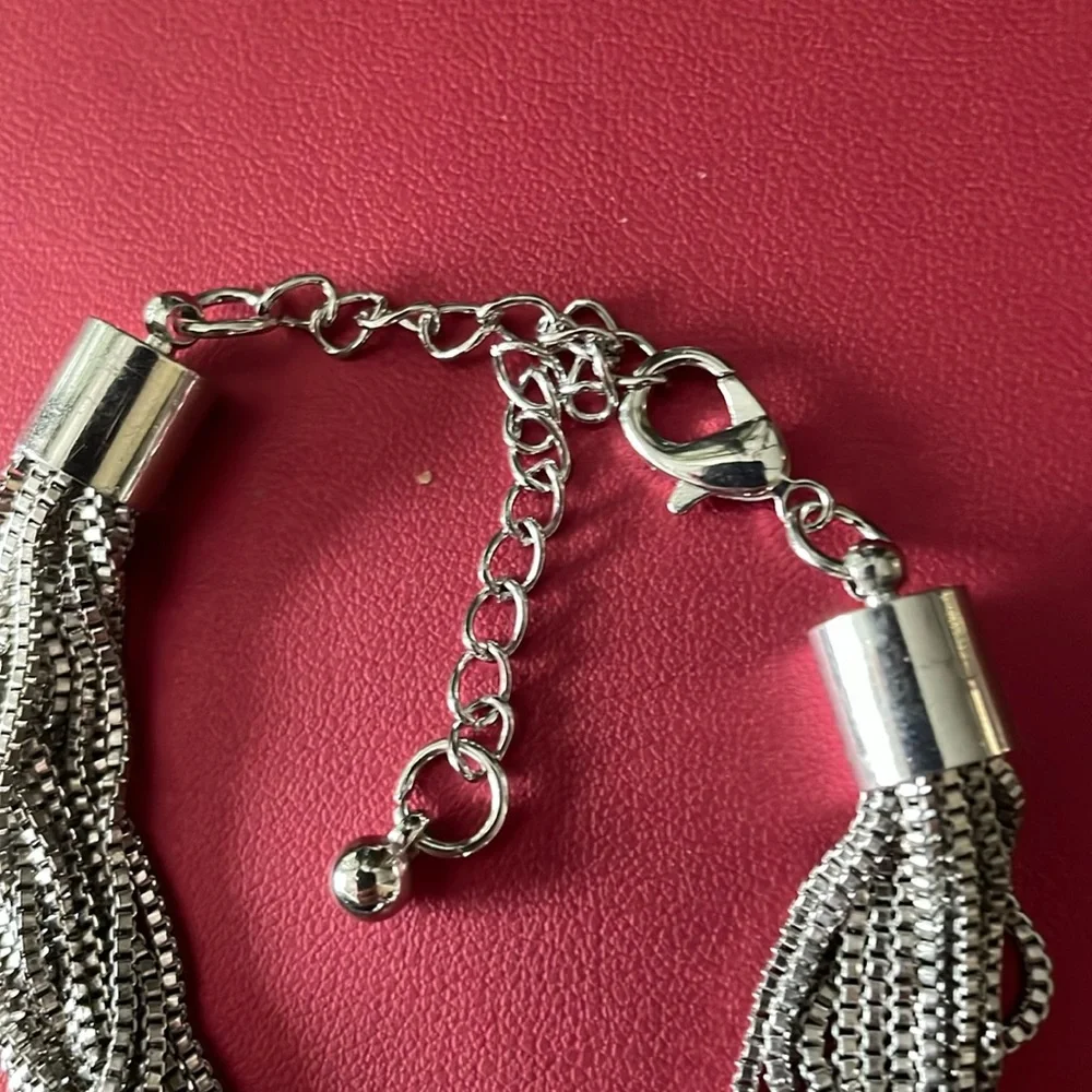 ❌Price Drop ❌Brand New Silver Plated Polished Brass Chain Bracelet. - Picture 5 of 6